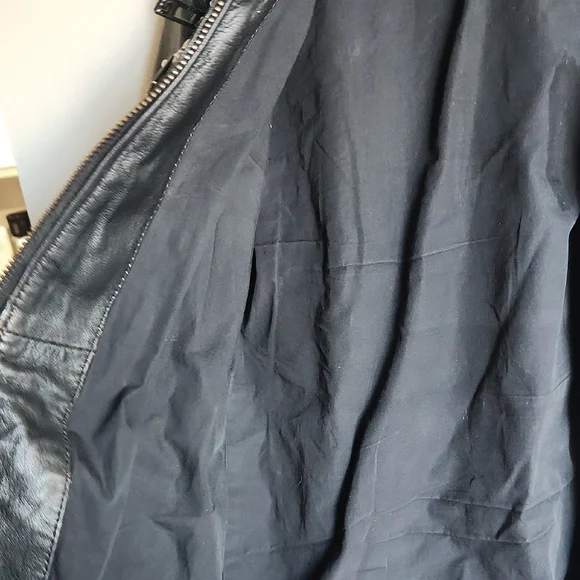 Rogue State Men's Distressed Black Leather Jacket Large - Picture 12 of 16